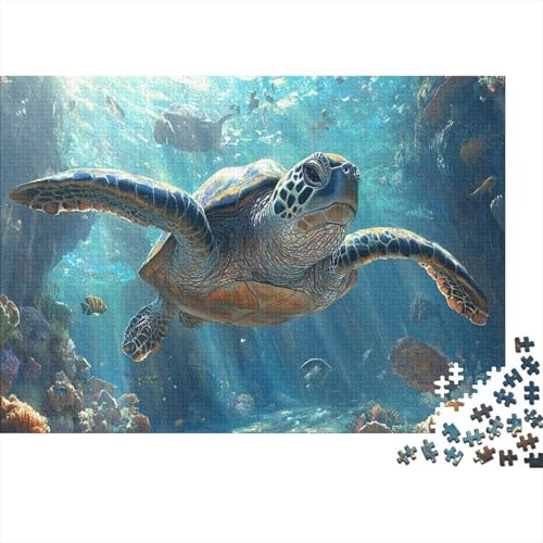 Puzzle 1000pcs (75x50cm) Teile Für Erwachsene Mystischer Meeresgrund Geschenkidee Leuchtende Meereslebewesen Und Perlen-Dekor von GRBASNDOU