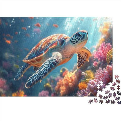 Puzzle 1000pcs (75x50cm) Teile Für Erwachsene Mystischer Meeresgrund Geschenkidee Leuchtende Meereslebewesen Und Perlen-Dekor von GRBASNDOU