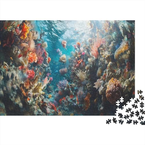 Puzzle 1000pcs (75x50cm) Teile Für Erwachsene Unterwasser-Ökosystem Familienaktivität Komplexe Meeresmuster Wohnkultur Geschenk von GRBASNDOU