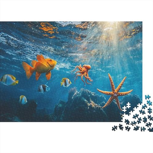 Puzzle 1000pcs (75x50cm) Teile Für Erwachsene Unterwasser-Ökosystem Familienaktivität Komplexe Meeresmuster Wohnkultur Geschenk von GRBASNDOU