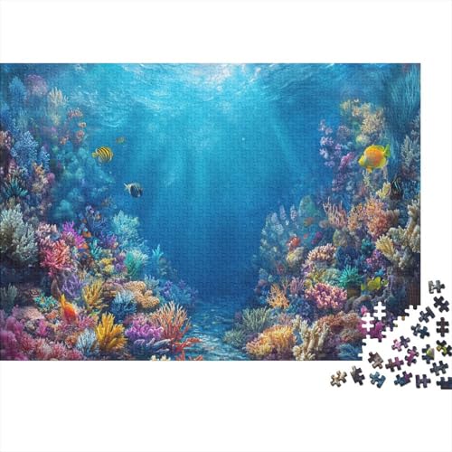 Puzzle 1000pcs (75x50cm) Teile Für Erwachsene Unterwasser-Ökosystem Familienaktivität Komplexe Meeresmuster Wohnkultur Geschenk von GRBASNDOU