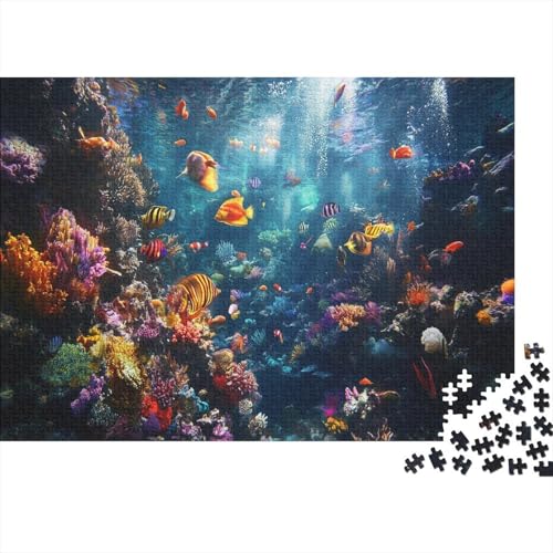 Puzzle 500pcs (52x38cm) Teile Für Erwachsene Unterwasser-Ökosystem Familienaktivität Komplexe Meeresmuster Wohnkultur Geschenk von GRBASNDOU