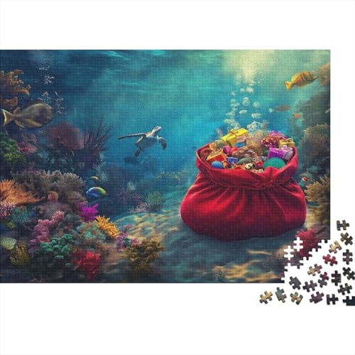 Puzzle 500pcs (52x38cm) Teile Für Erwachsene Unterwasser-Ökosystem Familienaktivität Komplexe Meeresmuster Wohnkultur Geschenk von GRBASNDOU