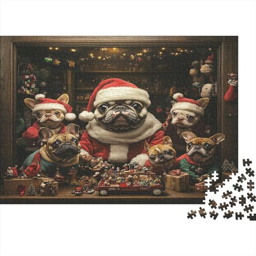 Puzzle Für Erwachsene 1000 Teile Aus Holz - 75x50 cm Farbenfrohes Hunde-Design - Premium Stressabbauendes Denktraining von GRBASNDOU