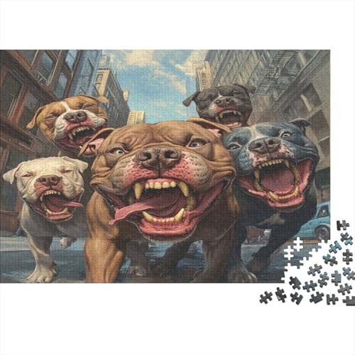 XXL Puzzle Für Erwachsene 1000 Teile - 75x50 cm Kunstvolles Hunde-Mosaik - Hochwertiges Holz-Puzzle Mit Komplexem Schnitt von GRBASNDOU