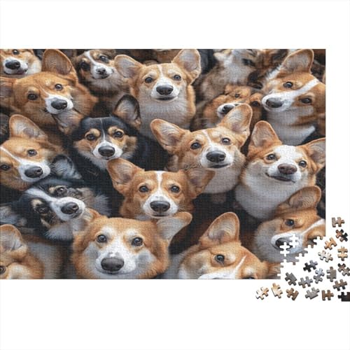 XXL Puzzle Für Erwachsene 1000 Teile - 75x50 cm Kunstvolles Hunde-Mosaik - Hochwertiges Holz-Puzzle Mit Komplexem Schnitt von GRBASNDOU