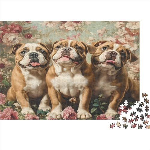 XXL Puzzle Für Erwachsene 1000 Teile - 75x50 cm Kunstvolles Hunde-Mosaik - Hochwertiges Holz-Puzzle Mit Komplexem Schnitt von GRBASNDOU