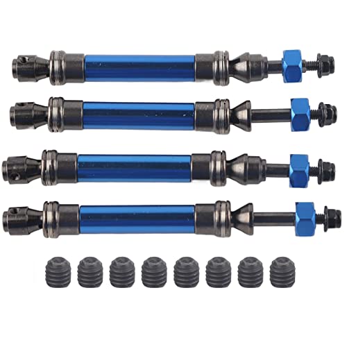 4 Stück vordere hintere Antriebswelle, CVD-Antriebswelle, RC-Antriebswelle, Antriebswelle-Propellerwelle für Traxxas Slash 4X4 1/10 RC-Auto (Dark Blue) von GRCFUMO