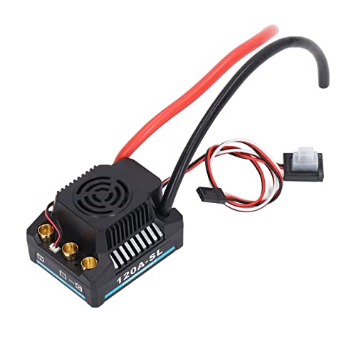 GRCFUMO 120A bürstenloser Esc, wasserdichter elektrischer Geschwindigkeitsregler, bürstenloser Motorregler mit hervorragender Leistung für RC-Autos von GRCFUMO