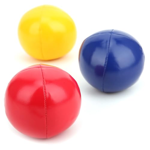 GRCFUMO Jonglierball, Bequeme Zirkusbälle mit Netztasche, PU- und EPS-Handwurf-Indoor-Freizeitsportball für Anfänger bis Fortgeschrittene von GRCFUMO