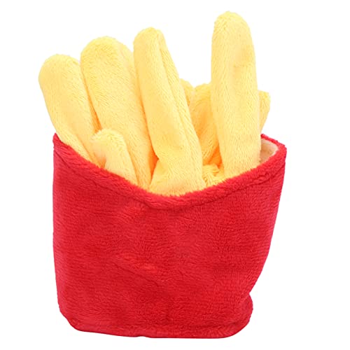 GRCFUMO Plüsch-Pommes-Frites-Hundespielzeug, Simulations-Pommes-Frites-Hunde-Plüschspielzeug, Fast-Food-Thema, Quietsch-Kauspielzeug, um die Aufmerksamkeit von Haustieren zu von GRCFUMO