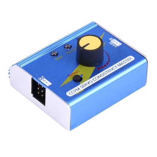 GRCFUMO RC Motor Servo Tester, CCPM Servo Consistency Master Motor Tester ESC Checker, Aluminium Esc Tester für RC Flugzeug, Auto, Boot von GRCFUMO