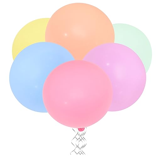 6st Bodenexplosionsballon Pastellfarbene Luftballons Geburtstag Luftballons Aufblasbare Ballons Dekorative Luftballons Mehrfarbige Ballons Gastgeschenke Party-requisiten Emulsion GREENADSCAPE von GREENADSCAPE