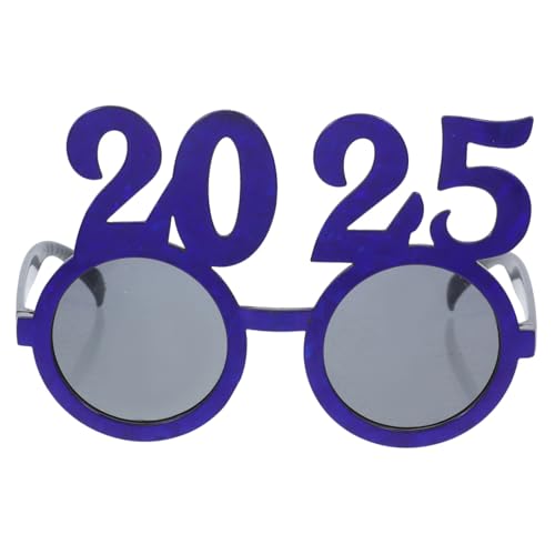 GREENADSCAPE 1 Paar 2025 Brille Neujahrsbrille Spaßbrille Motto Party Brille Geburtstagsbrille Silvesterbrille 2025 Partyzubehör für das neue Jahr 2025 Neujahrsvorräte Partybrillen Abs von GREENADSCAPE