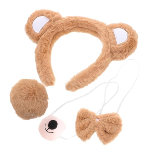 GREENADSCAPE Cosplay Ohren 1 Satz Bärenkostüm Tierisches Kostümzubehör Stirnbänder Für Cosplay Halloween-cosplay-zubehör Stirnband Mit Tierelementen Ohr Stirnband Zubehör Für Tierkostüme Plüsch Khaki von GREENADSCAPE