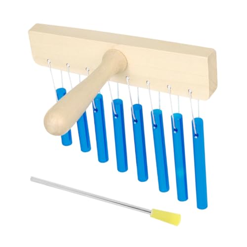 GREENADSCAPE 1 Satz Hilfsmittel Für Den Musikunterricht Percussion-Spielzeug 8-ton-windspielinstrument Kinderspielzeug Kinder-Percussion-Glockenspiel Monophones Schlagrohr Blue Massivholz von GREENADSCAPE