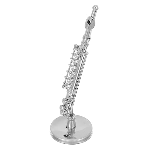 GREENADSCAPE 1 Satz Modell Mini-Musikinstrument -Instrumente Miniaturmodell Eines Musikinstruments Simulierte Flötenminiatur Miniatur-flötenmodell Miniatur Kupfer Silver von GREENADSCAPE