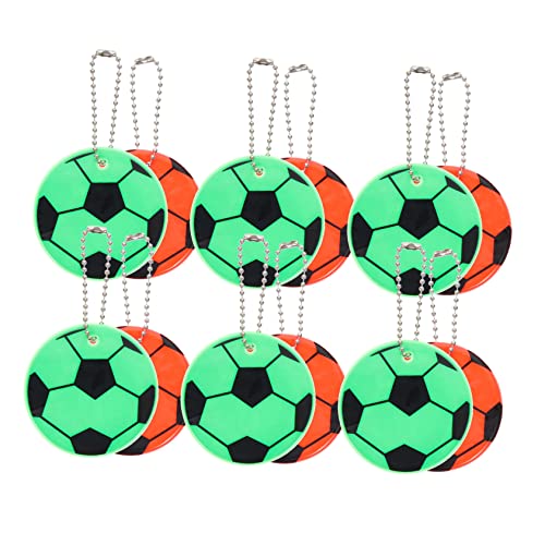 GREENADSCAPE 12St Fußball reflektierende Anhänger Fußball hängende Dekoration Fußball-Partygeschenke kinder geburtstagsdeko kindergeburtstags dekoration Reflektierende hängende Verzierung PVC von GREENADSCAPE