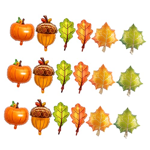 GREENADSCAPE 18 Stk Folienballons Ballonbogen fallen Ballonbogen-Set für den Herbst Herbstthema thanksgiving dekoration thanksgiving decoration Herbstdeko Herbst-Party-Ballon Danksagungsballons von GREENADSCAPE