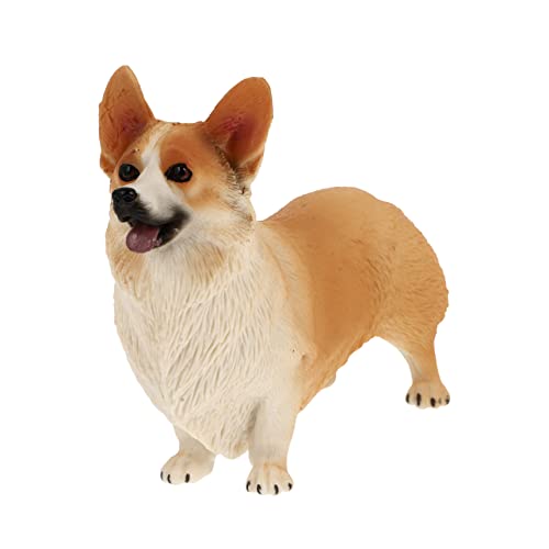 GREENADSCAPE 1Stk Corgi-Simulationsmodell Schäfer Lehrmittel für Tiere Plüsch Corgi-Kuchendekorationen Corgi-Figur Welpen Dog Toy Hunde spielsachen Statische Tiermodelle Spielzeug Corgi-Modell von GREENADSCAPE