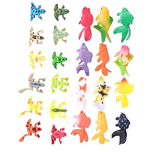 GREENADSCAPE Realistische Frosch Spielzeug 24 Pcs Simulation Tier Modelle Tier Handwerk Für Jungen Und Mädchen Desktop Dekorationen Für von GREENADSCAPE