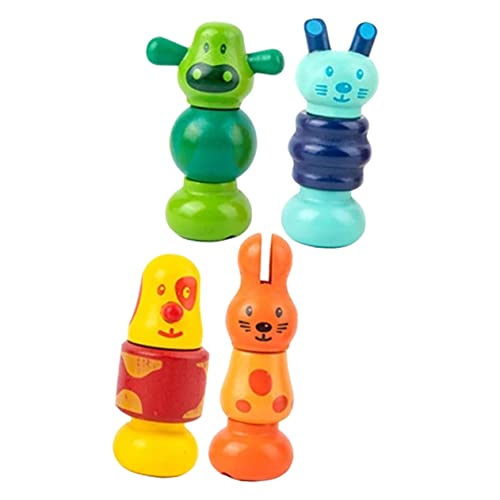 GREENADSCAPE 4 Stück Baustein Nuss sicherheitsleine für Kinder Werkzeug für Kinder Toys Bausteine ​​für Kleinkinder Feinmotorikspielzeug Lernspielzeug aus Holz Kinderaccessoire hölzern von GREENADSCAPE