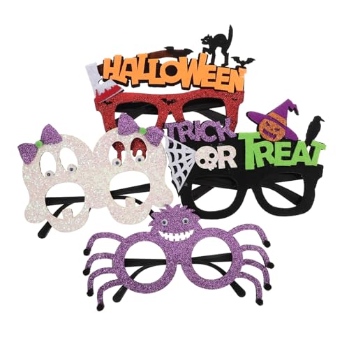 GREENADSCAPE 4 Stück Halloween-partybrille Lustige Partybrille Dekorative Cartoon-gläser Halloween-kostüm-brille Neuartige Brillen Halloween-sonnenbrille Halloween-brille Für Kinder Süße Brille von GREENADSCAPE