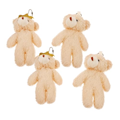 GREENADSCAPE 4pcs Bärenschlüsselkette Plüsch Animalring Geldbeutel Rucksack Handtasche Hanging Bear Doll von GREENADSCAPE