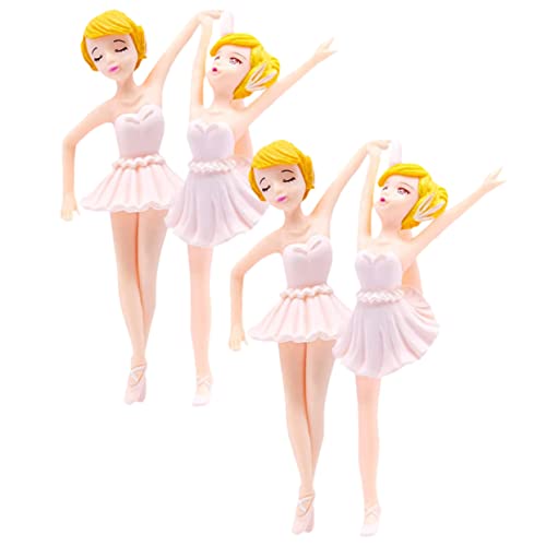 GREENADSCAPE 4pcs Cupcake Topper Dancing Ballet Cupcake Topper Figur Ballett Für Geburtstagstorte Party von GREENADSCAPE