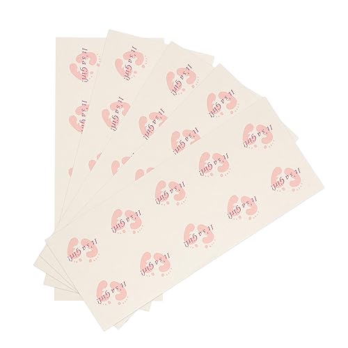 GREENADSCAPE 50-Blatt-Box Etikettenaufkleber siegel Aufkleber siegelaufkleber Stickers geschenktasche beschriftungsschilder Umschlagaufkleber abdichtende Aufkleber Geschenketikett Papier Rosa von GREENADSCAPE