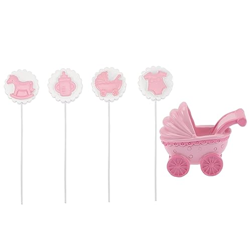 GREENADSCAPE 5st Kuchenfahnen Dessert-cupcake-topper Leckereien Für Die Babyparty Vorspeise Wählen -dekorationen Party-kuchen-dekor Geburtstagstorte Dekorationen Getränkeauswahl Harz Rosa von GREENADSCAPE