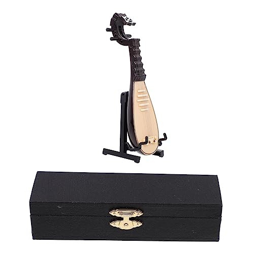 GREENADSCAPE Elegantes Mini-pipa-Musikinstrument-Modell 14 cm Dekorative Pipa Für Die Dekoration von GREENADSCAPE