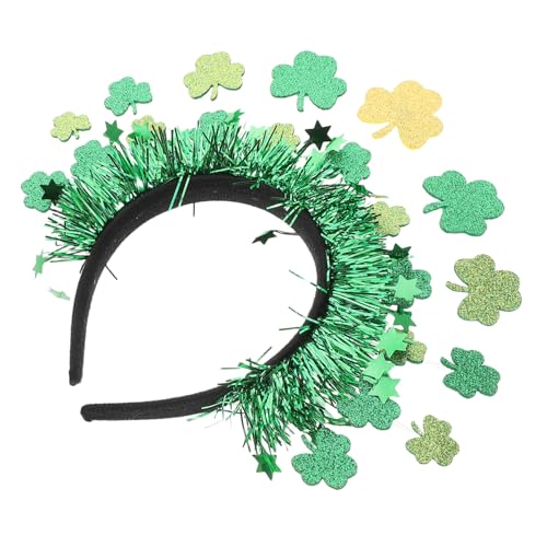 GREENADSCAPE Grünes Lametta-folien-kostüm-stirnband Zum St. Patrick's Day, Ideales Festliches Accessoire Für Partys, Paraden Und Feiertagsveranstaltungen von GREENADSCAPE