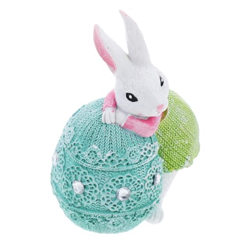 GREENADSCAPE Dekoration Osterhase Tisch Ornament Harz Handwerk Für Ostern Decor Bunny von GREENADSCAPE