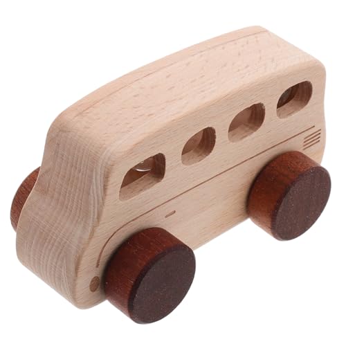 GREENADSCAPE Holzspielzeug Kinderbus Aus Holz Busmodell Aus Holz Bus Für Fahrzeugspielzeug Für Kleinkinder Spielzeugbus Für Spielzeugbus Für Kleinkinder Beige Buche von GREENADSCAPE