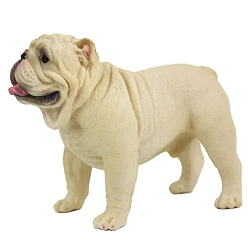 GREENADSCAPE Hundeschmuck Animal Figures wohnzimmerdeko Dekorative Hunde Spielzeughunde Niedliche Hundemodelle Hundedekorationen Hundemodelle für Kinder Hundefiguren Hundeornament Plastik Beige von GREENADSCAPE