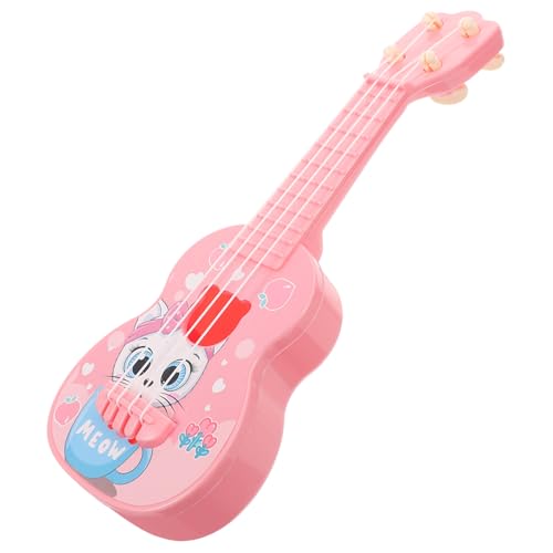 GREENADSCAPE Mini-Gitarre Kunststoff-Ukulele Kindergitarreninstrumente Schöne Gitarre Musikalisches Lernspielzeug Für Kinder Ukulele Für Kinder Nachgemachtes Gitarrenspielzeug Rosa Abs von GREENADSCAPE