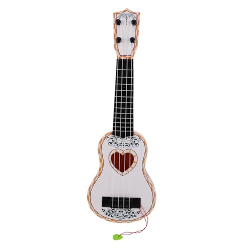 GREENADSCAPE Ukulele Kinderinstrument Kinderversorgung Kinderspielzeug Kinderzubehör Versorgen Kinderaccessoire Musikalisches Lernspielzeug Für Beige Plastik von GREENADSCAPE