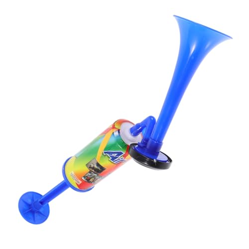 GREENADSCAPE luftdruck Horn Festival zubehör Handpumpenhorn Spielzeugtröte Spielzeugfanfare Stadion Horn Notfall-Überlebenshorn Handluftpumpenhupe Lufthupe für Sportboote Plastik pp Blue von GREENADSCAPE