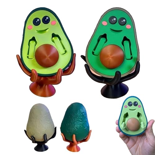 GRFFZX 3D-Gedruckter FCK-You-Cado, 3D-Gedruckter Bad Avocado, lustiges Bad Avocado-Mittelfinger-Spielzeug, Mittelfinger-Avocado-Geschenke für Ihre Freunde, Familie (A+B) von GRFFZX