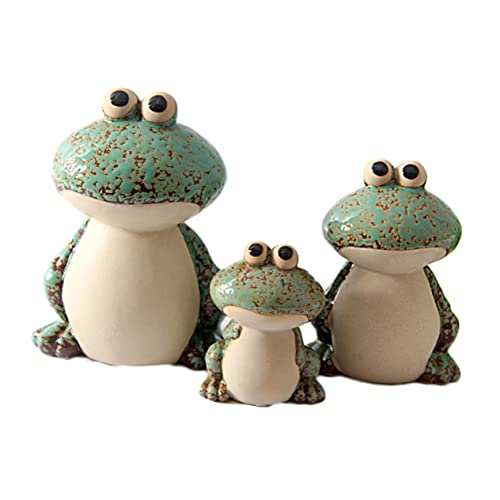 GRIRIW 1 Frosch Dekorative Ornamente Deckel Gartenstatuen Bahnhof Matschig Groß Thematisiert Figur Frösche Bank Gefüllter Frosch Anlage Riesiges Kuscheltier Miniatur Riese Green Keramik von GRIRIW