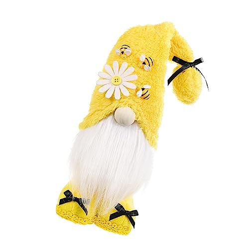 GRIRIW 1 Stück Bienenzwergpuppe Puppen kinderpuppe Niedliche Gartendeko Bienen Puppen-Dekoration Puppe schöner Puppenschmuck Gnom-Puppe lustige Puppe Stoff Yellow von GRIRIW