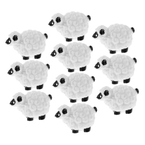 GRIRIW 10stücke Miniatur-schaffigur Aus Kunstharz Dekorative Schaffigur Für Heimdekoration Tischdekoration Schafdekor Für Büro Und Mini-Garten GRIRIW 10stücke Miniatur-schaffigur Aus Kunstharz Dekorative Schaffigur Für Heimdekoration Tischdekoration Schafdekor Für Büro Und Mini-Garten von GRIRIW