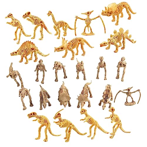 GRIRIW Dinosaur Dinosaurier Deko Geburtstag 24 Teiliges Dinosaurier Skelett Set Simulierte Dinosaurier Modelle Für DIY Lernspielzeug Und Tischdeko Ideal Für Geburtstagsfeiern Und Als von GRIRIW