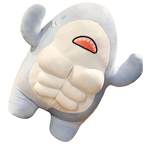 GRIRIW Plüsch Hai Puppe 40cm Muskulöses Stofftier Kawaii Hai Spielzeug für Kinder Dekoratives Kissen für Kinderzimmer Kuscheliges Plüschspielzeug GRIRIW Plüsch Hai Puppe 40cm Muskulöses Stofftier Kawaii Hai Spielzeug für Kinder Dekoratives Kissen für Kinderzimmer Kuscheliges Plüschspielzeug von GRIRIW