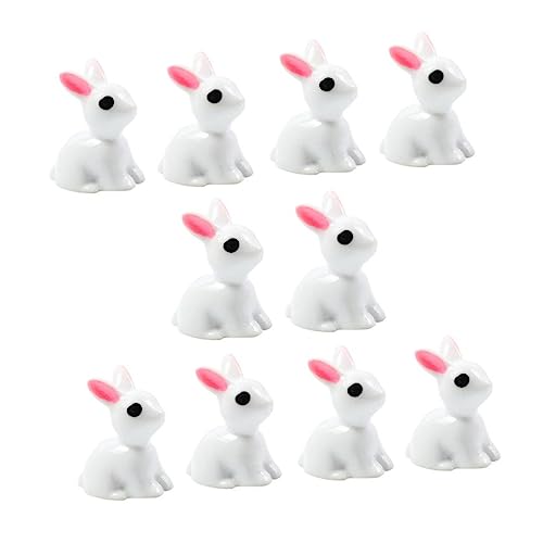 GRIRIW Miniatur Hase Dekorationen Für ärchengärten Weißes Kaninchen Figuren Set Für Fotorequisiten Und Mikro Landschaftsornamente von GRIRIW