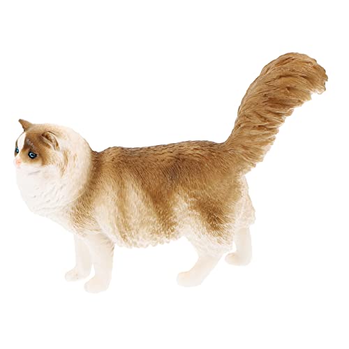 GRIRIW Puppenmodell Animal Figures Cartoon cat Kitten Katzenstatue Cutie Cats Katze schmücken Haushaltskatzendekor Katzenspielzeug für Kinder Katzendekore für den Haushalt PVC Weiß von GRIRIW