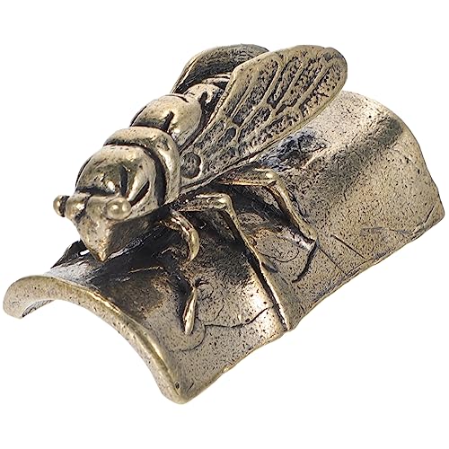 GRIRIW Zikaden Ornamente Schreibtischglocke Glocken Zum Basteln Tischdekoration Goldene Glocken Tischdekoration Retro Tierstatue Briefbeschwerer Massiver Briefbeschwerer von GRIRIW