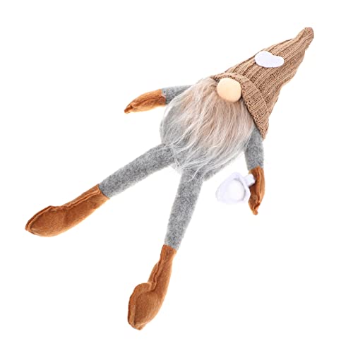 GRIRIW gesichtslose Puppenverzierung wichtelpuppe Puppen Stuffed doll Ornament frauengeschenke Dolly Jubiläumsgeschenk für Mädchen Szenenlayout- Gnom Baumwolle Brown von GRIRIW