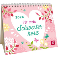 GROHVERLAG 4036442010310 Für mein Schwesterherz 2024 - Mini-Aufstellkalender von GROH Verlag